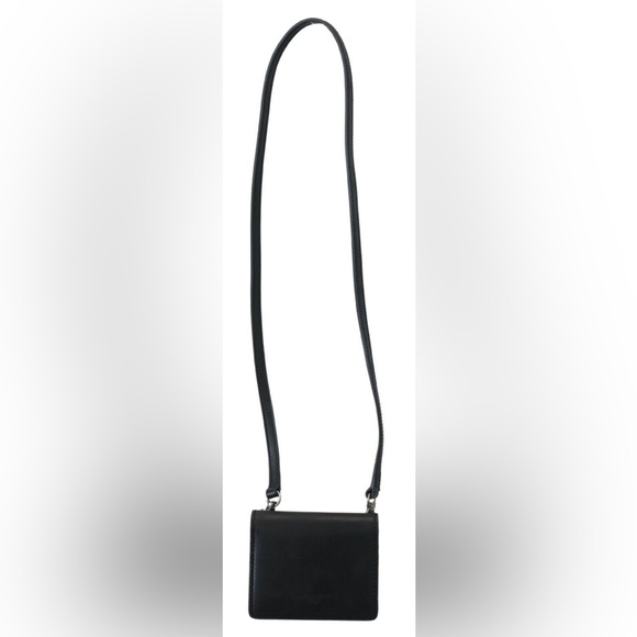 NEW DOLCE GABBANA D&G BLACK LEATHER CARD Crossbody Strap Wallet Shoulder Bag - Picture 5 of 13